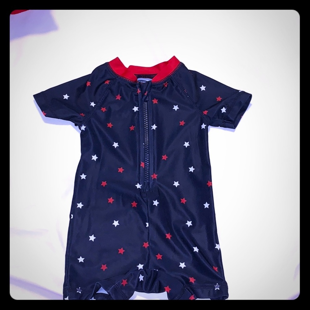 (2 for $12) 3-6m Baby Bathing Suit (4th of July)